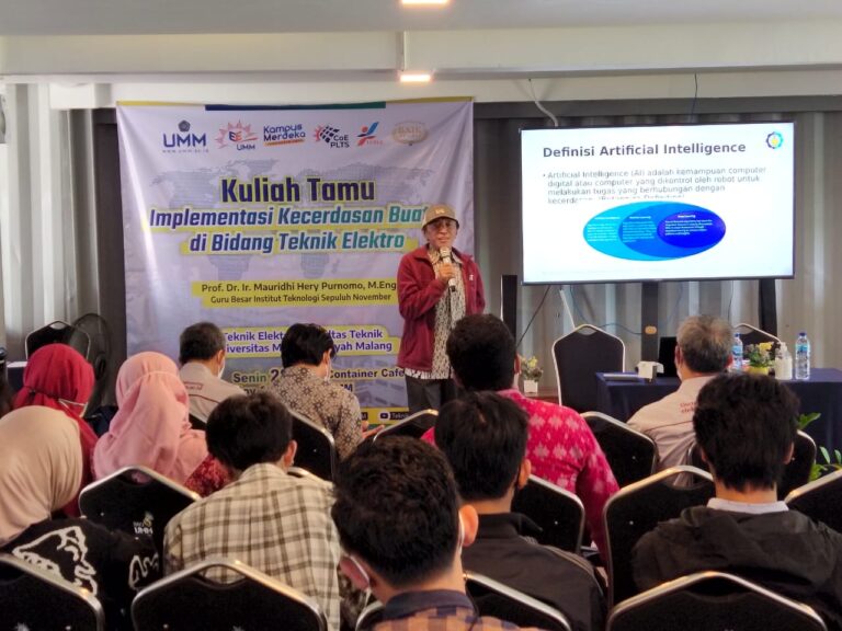 Program Studi Teknik Elektro UMM Gelar Kuliah Tamu dengan Prof. Dr. Ir. Mauridhi Hery Purnomo, M.Eng. Membahas “Implementasi Kecerdasan Buatan dalam Bidang Teknik Elektro”