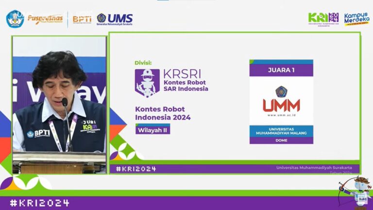 Kontes Robot Indonesia 2024: Robot DOME Universitas Muhammadiyah Malang Sabet Juara 1 di Divisi Kontes Robot SAR Indonesia