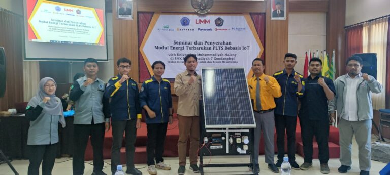 Pengembangan Energi Baru Terbarukan di Indonesia dan Upaya Pendidikan untuk Menyokongnya: UMM Berikan Pembelajaran PLTS di SMK Muhammadiyah 7 Gondanglegi