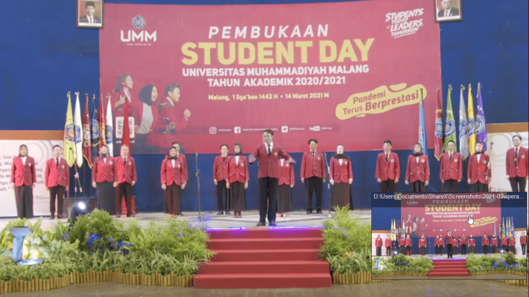 Mengundang Motivator dan Tokoh Indonesia, Pembukaan Student Day UMM 2021 Dilakukan Secara Daring dan Luring